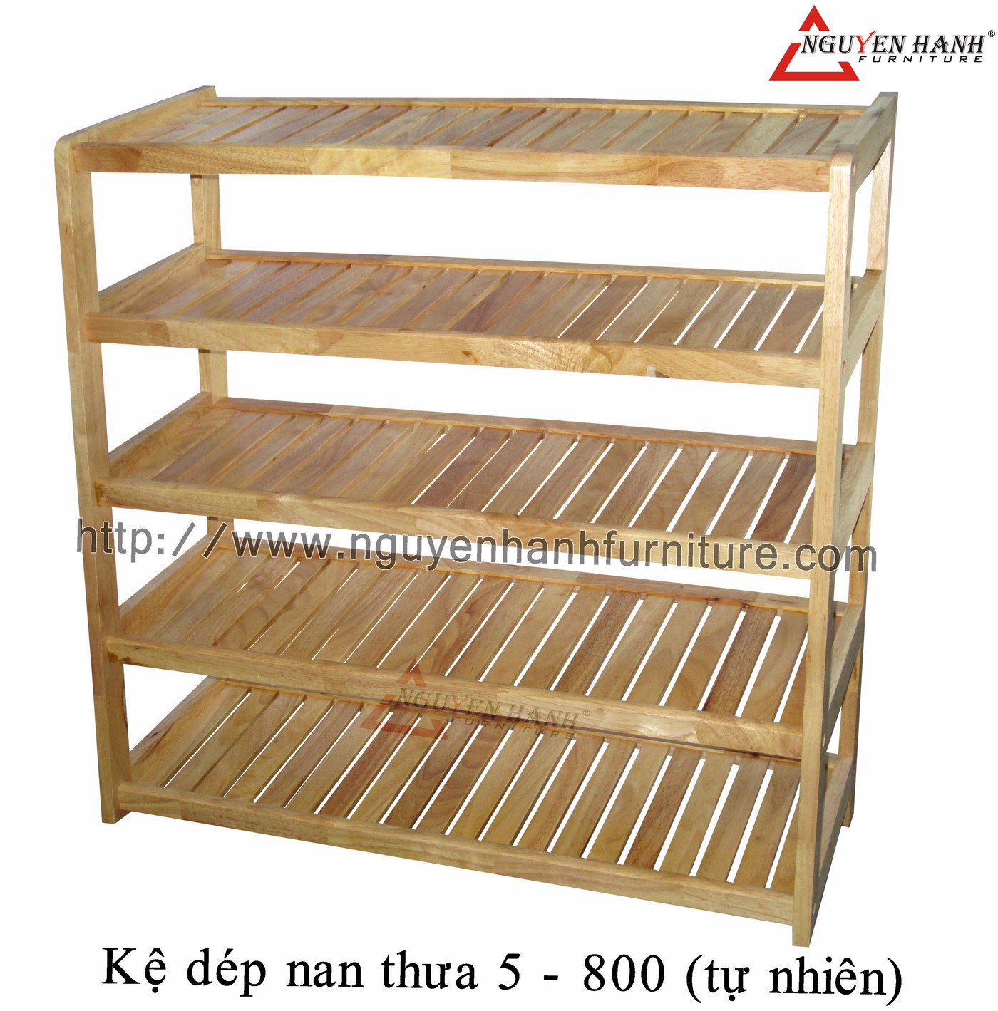 Name product: Shoeshelf 5 Floors 80 with sparse blades (Natural) - Dimensions: 80 x 30 x 82 (H) - Description: Wood natural rubber